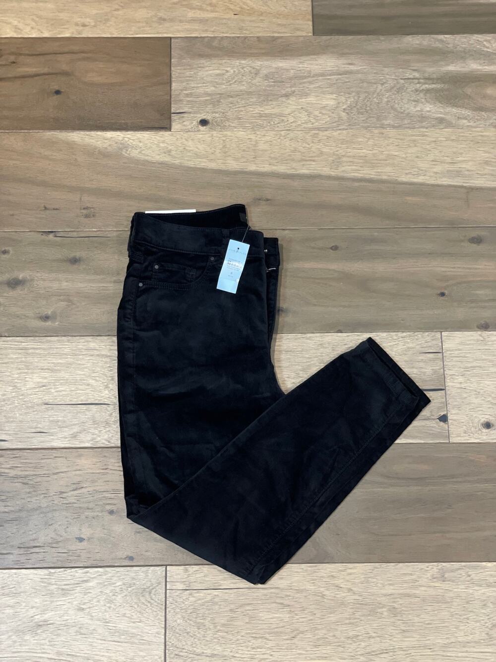 Ann Taylor Velvet Black "The Skinny" Pants Petite Size 8 NWT